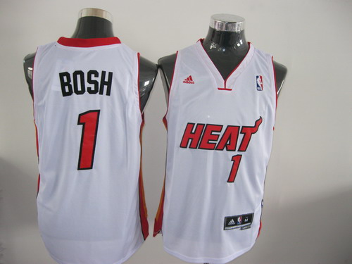  NBA Miami Heat 1 Chris Bosh Swingman White Jersey
